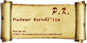 Puchner Kornélia névjegykártya
